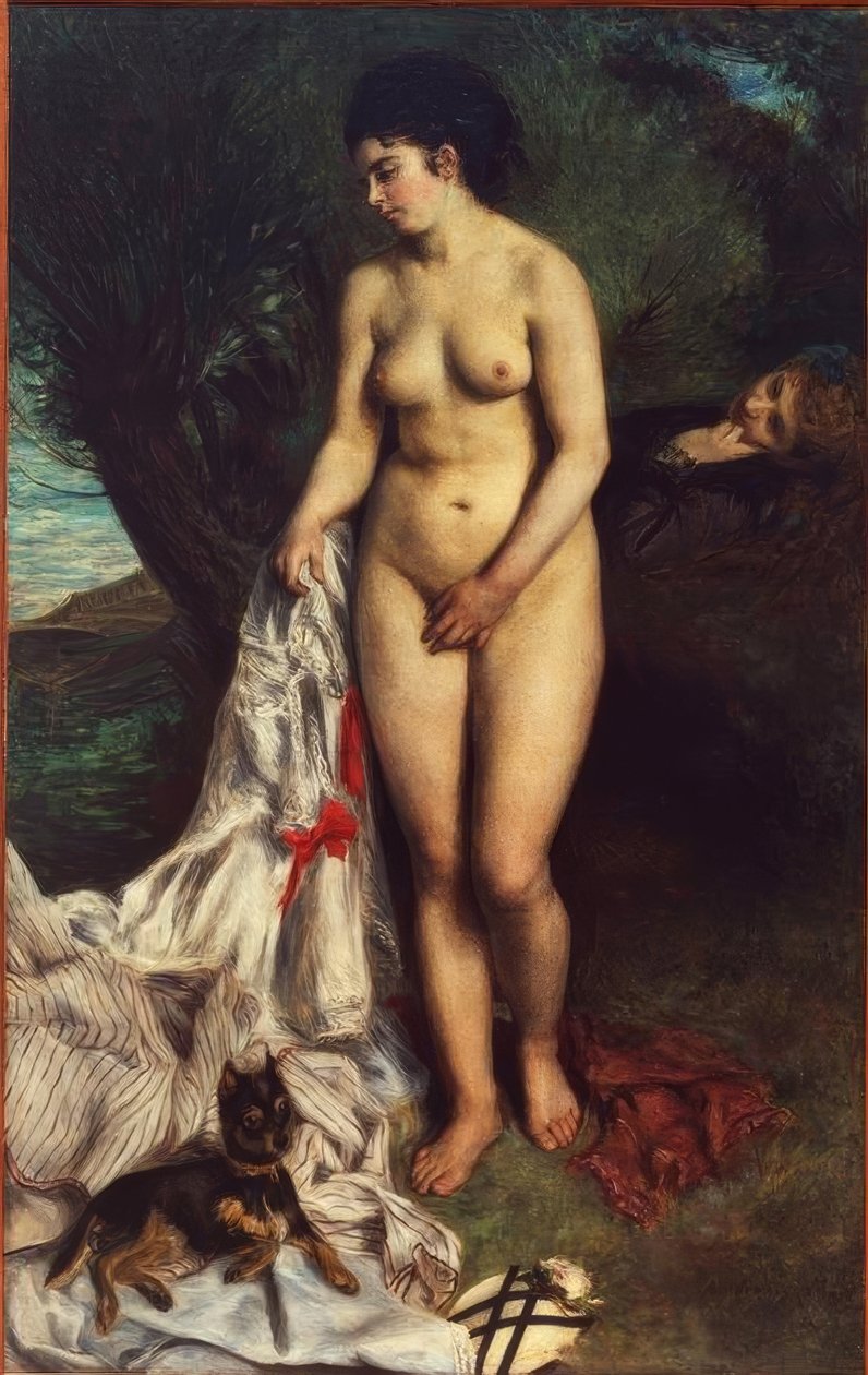 Kąpiący się z gryfem autorstwa Pierre Auguste Renoir