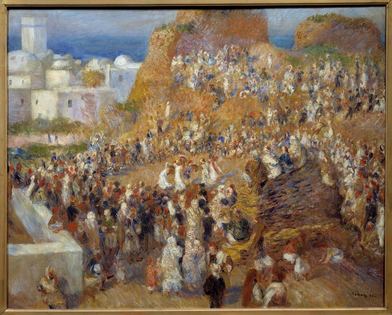 Meczet, festyn arabski Pokaz tańców i muzyków w Algierze - Obraz Pierre Auguste Renoir (1841-1919) 1881 Dim 0,73x0,92 m Paryż, musee d