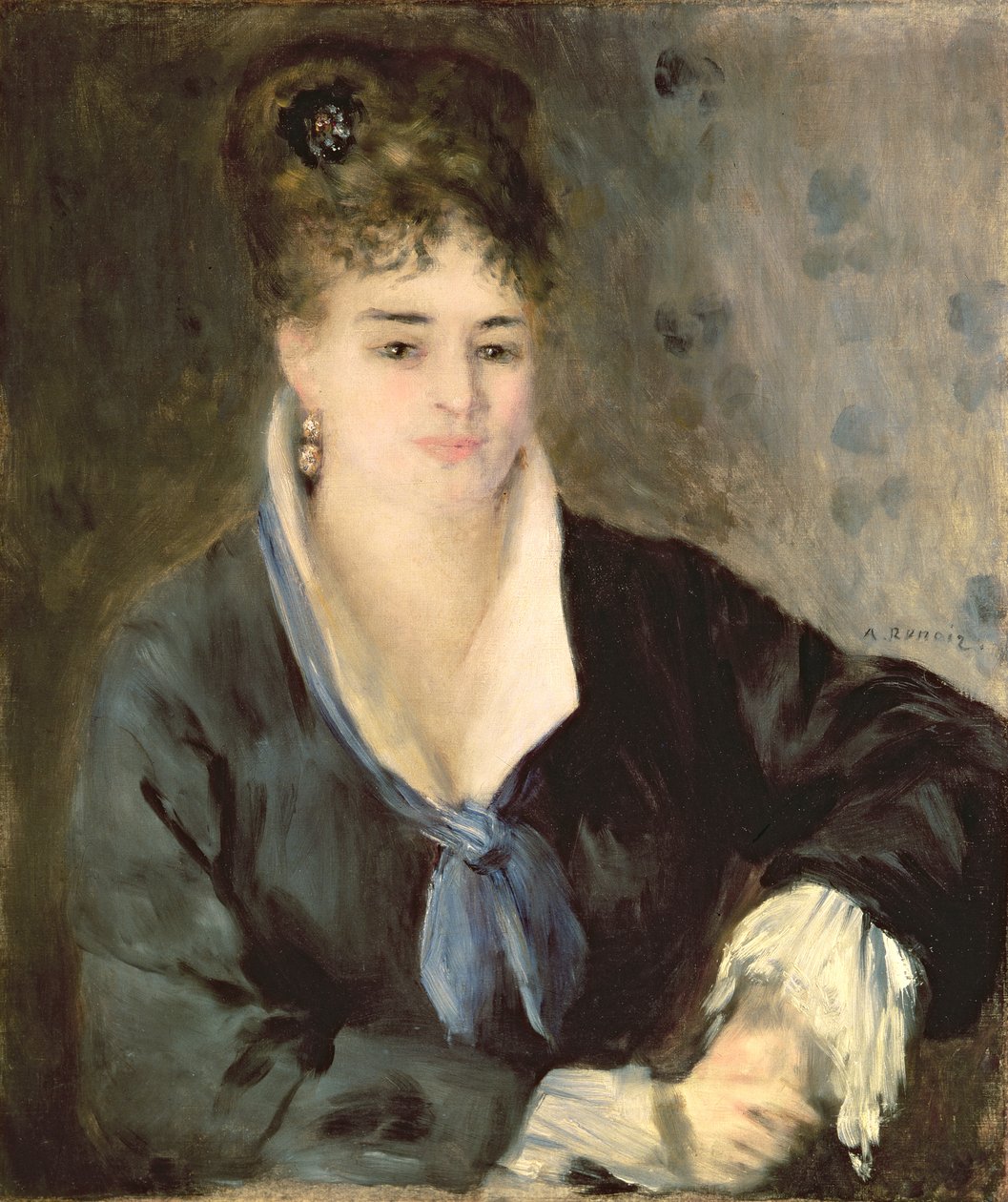 Dama w czerni, ok. 1876 (olej na płótnie) autorstwa Pierre Auguste Renoir