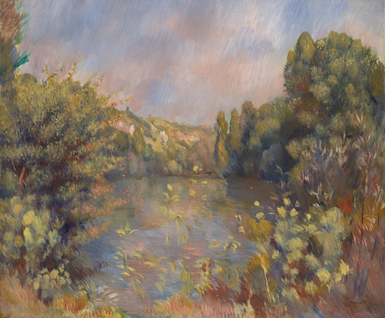 Krajobraz nad jeziorem, ok. 1930 r. 1889 autorstwa Pierre Auguste Renoir