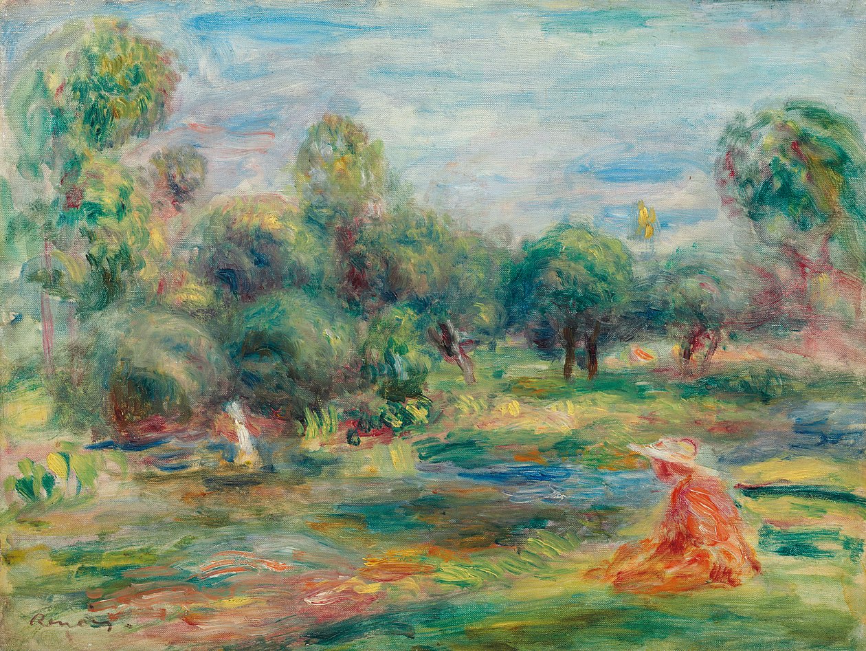 Krajobraz w Cagnes, c. 1907-1908 autorstwa Pierre Auguste Renoir