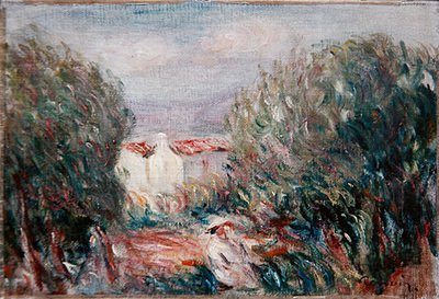 Krajobraz, ok. 1900 (olej na pokładzie) autorstwa Pierre Auguste Renoir