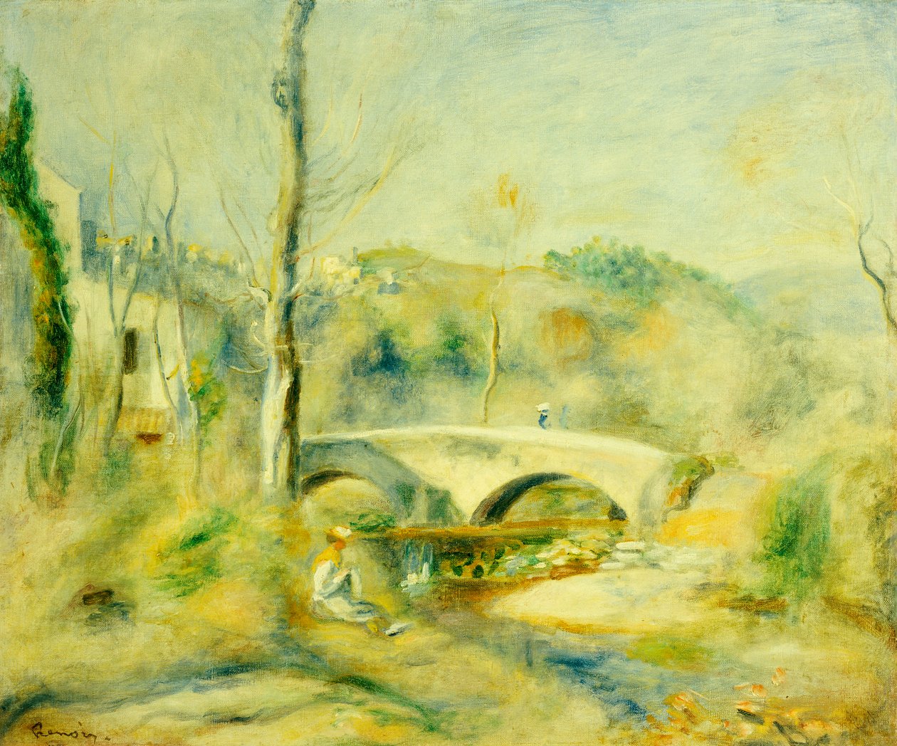Krajobraz z mostem autorstwa Pierre Auguste Renoir