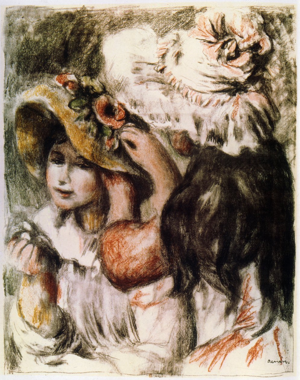 Przypięty Kapelusz Przypinający Kapelusz, 1898 autorstwa Pierre Auguste Renoir
