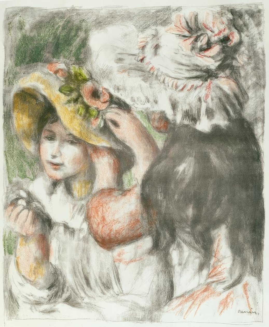 Przypięty kapelusz autorstwa Pierre Auguste Renoir