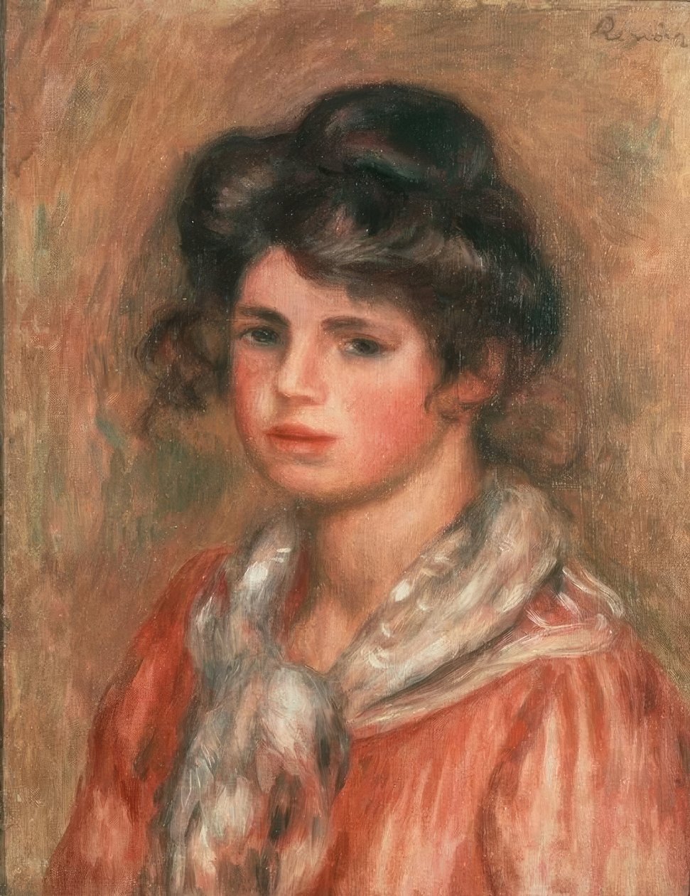 Biała chustka autorstwa Pierre Auguste Renoir