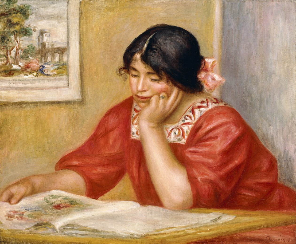 Czytanie Leontyńskie, 1909 autorstwa Pierre Auguste Renoir