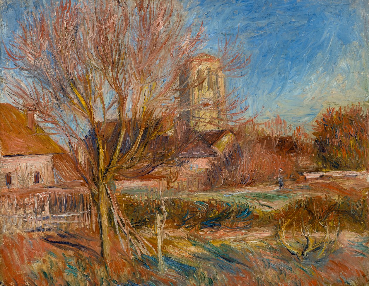 Kościół w Essoyes, ok. 1900 (olej na płótnie) autorstwa Pierre Auguste Renoir