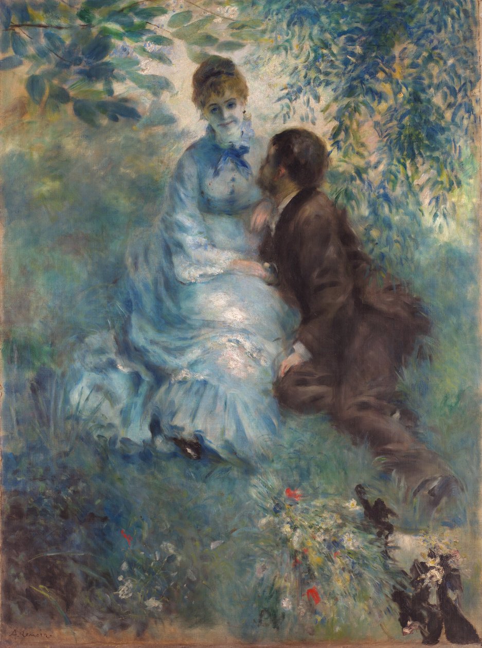 Zakochana sielanka, 1875 autorstwa Pierre Auguste Renoir