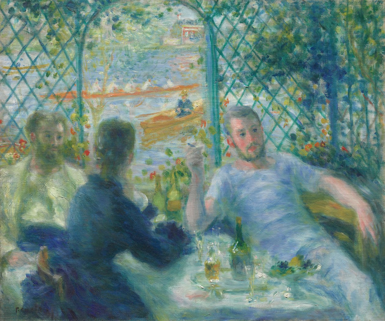Obiad w restauracji Fournaise. Lunch wioślarzy, 1875 r. autorstwa Pierre Auguste Renoir