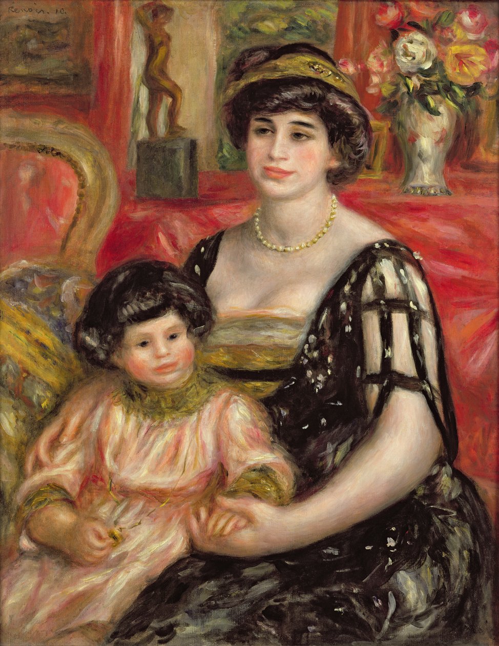 Madame Josse Bernheim-Jeune i jej syn Henry, 1910 autorstwa Pierre Auguste Renoir