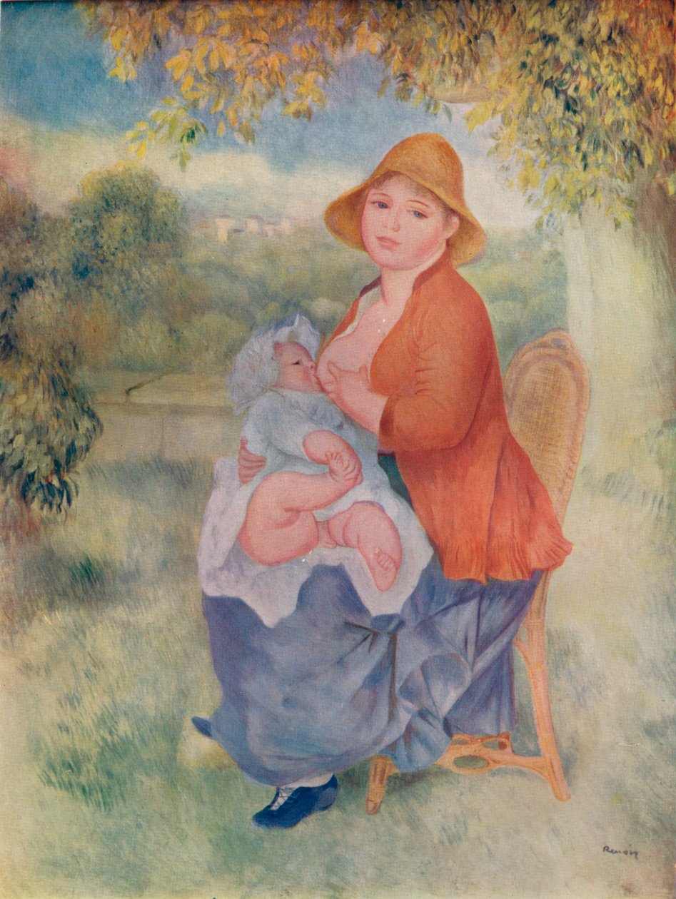 Madame Renoir karmiąca piersią swoje dziecko, ok. 1885 1932 r autorstwa Pierre Auguste Renoir