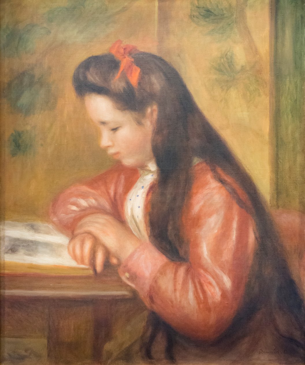 Mademoiselle Genevieve Caillebotte, przyszła Madame Chardeau, ok. 1895 (olej na płótnie) autorstwa Pierre Auguste Renoir