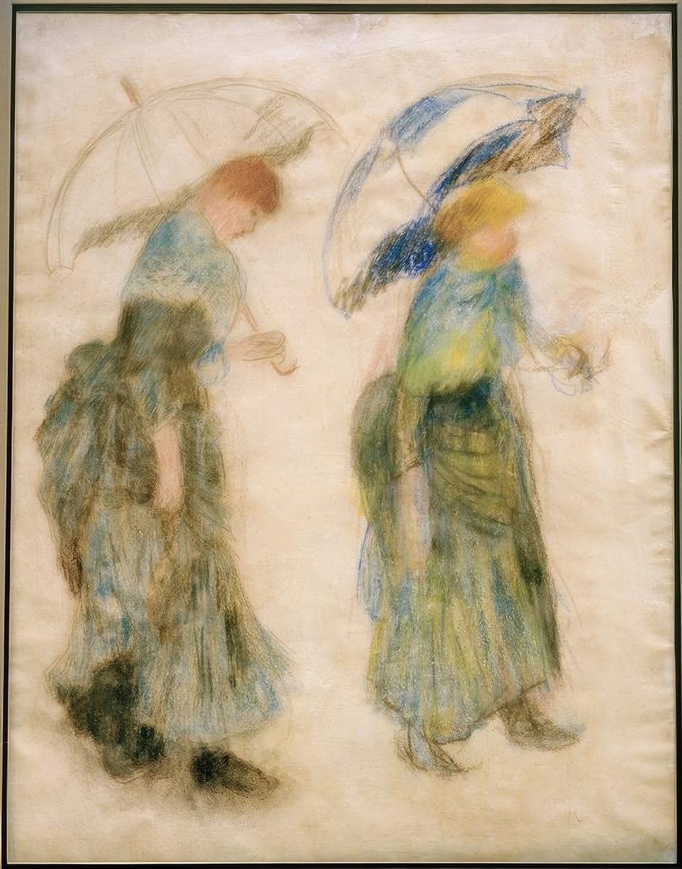 Dziewczyna z parasolem autorstwa Pierre Auguste Renoir