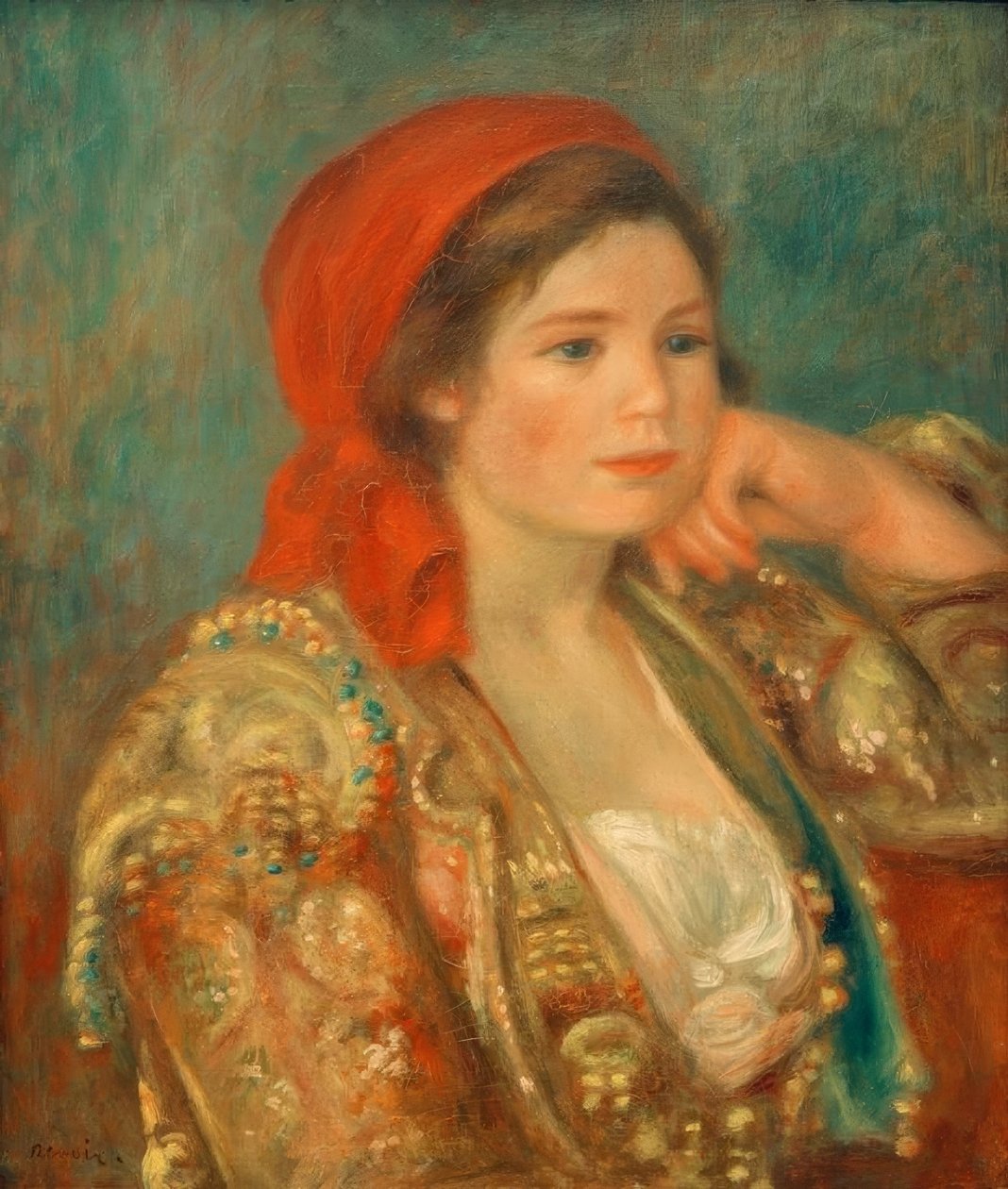 Dziewczyna w hiszpańskiej kurtce autorstwa Pierre Auguste Renoir