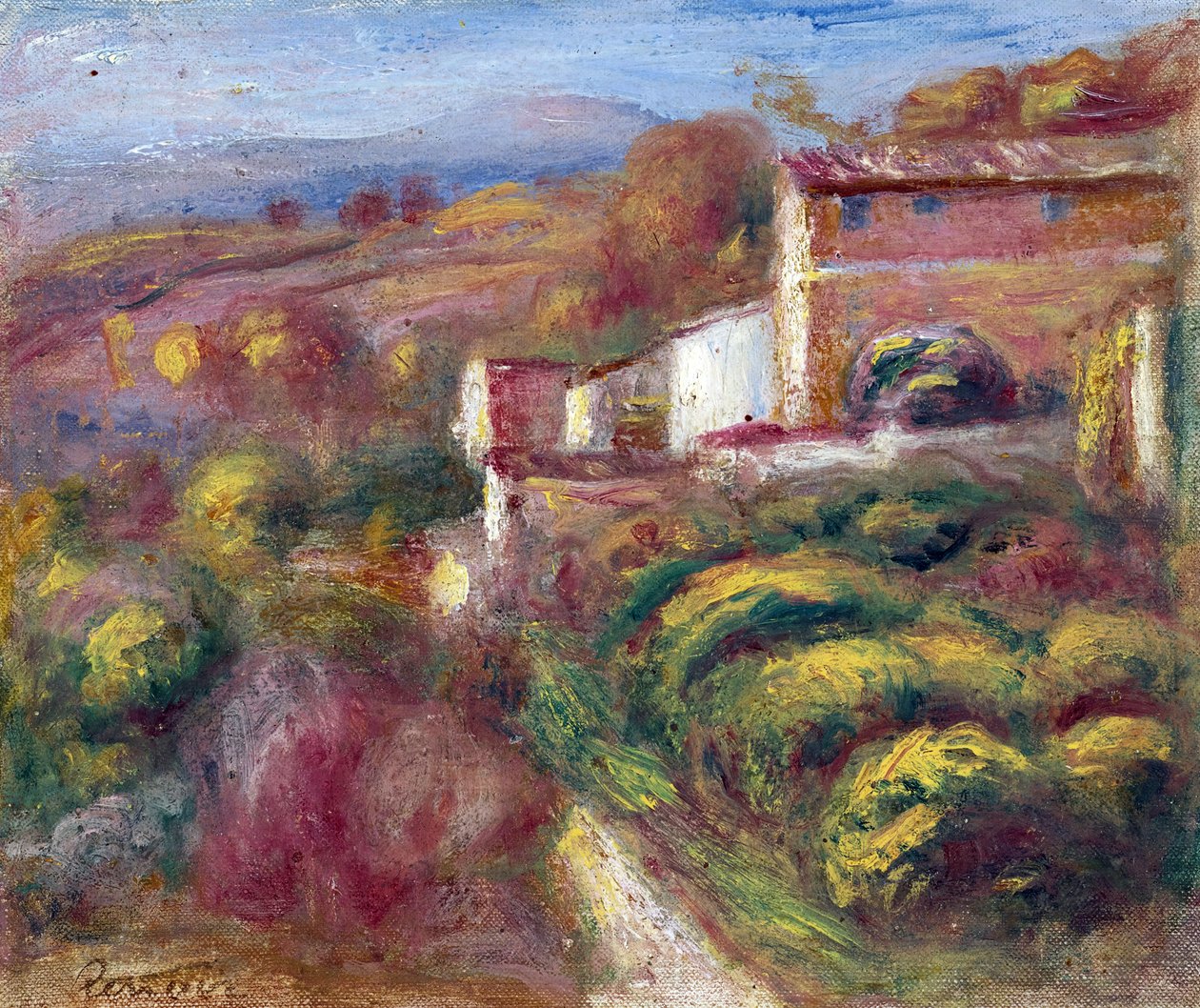 Poczta (Cagnes sur mer) - Obraz Pierre Auguste Renoir (1841-1919), - Olej na płótnie autorstwa Pierre Auguste Renoir