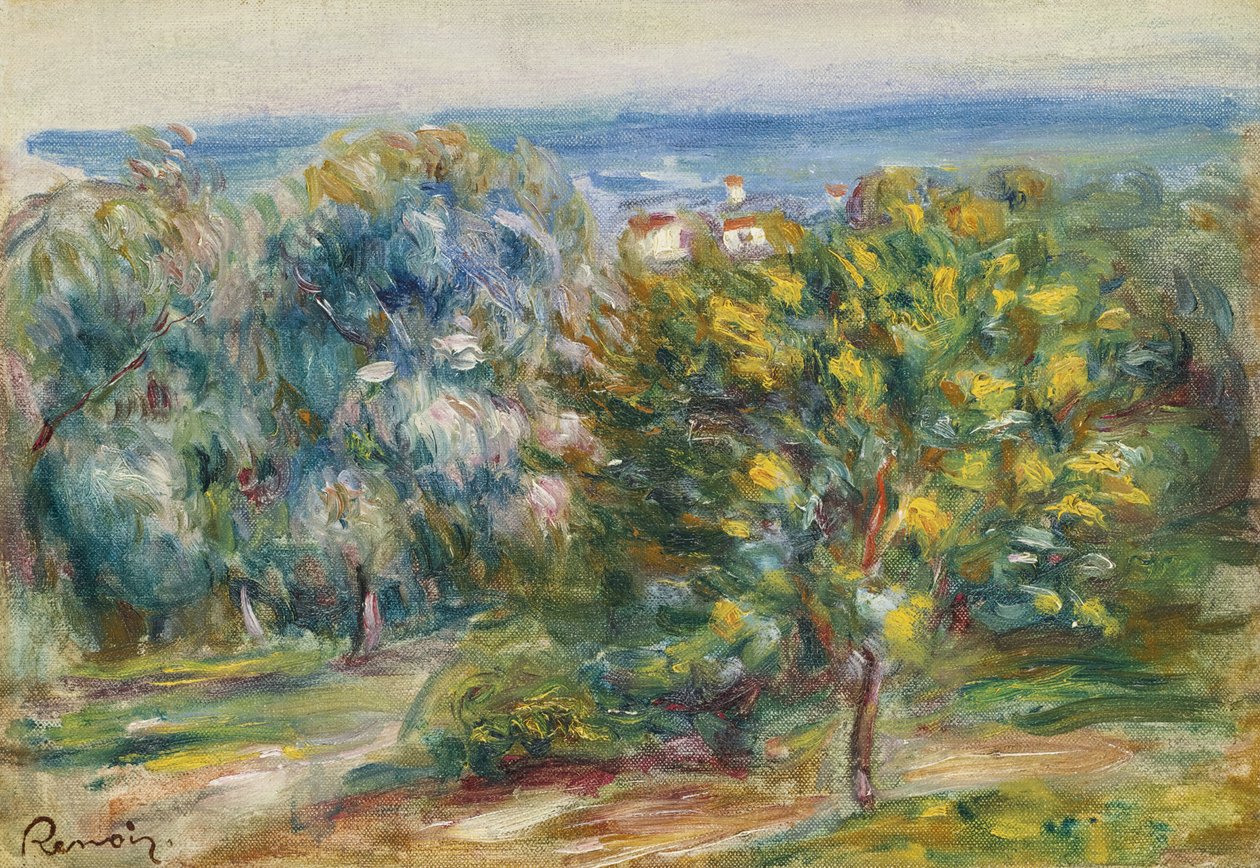 Krajobraz Południowy, 1910 autorstwa Pierre Auguste Renoir