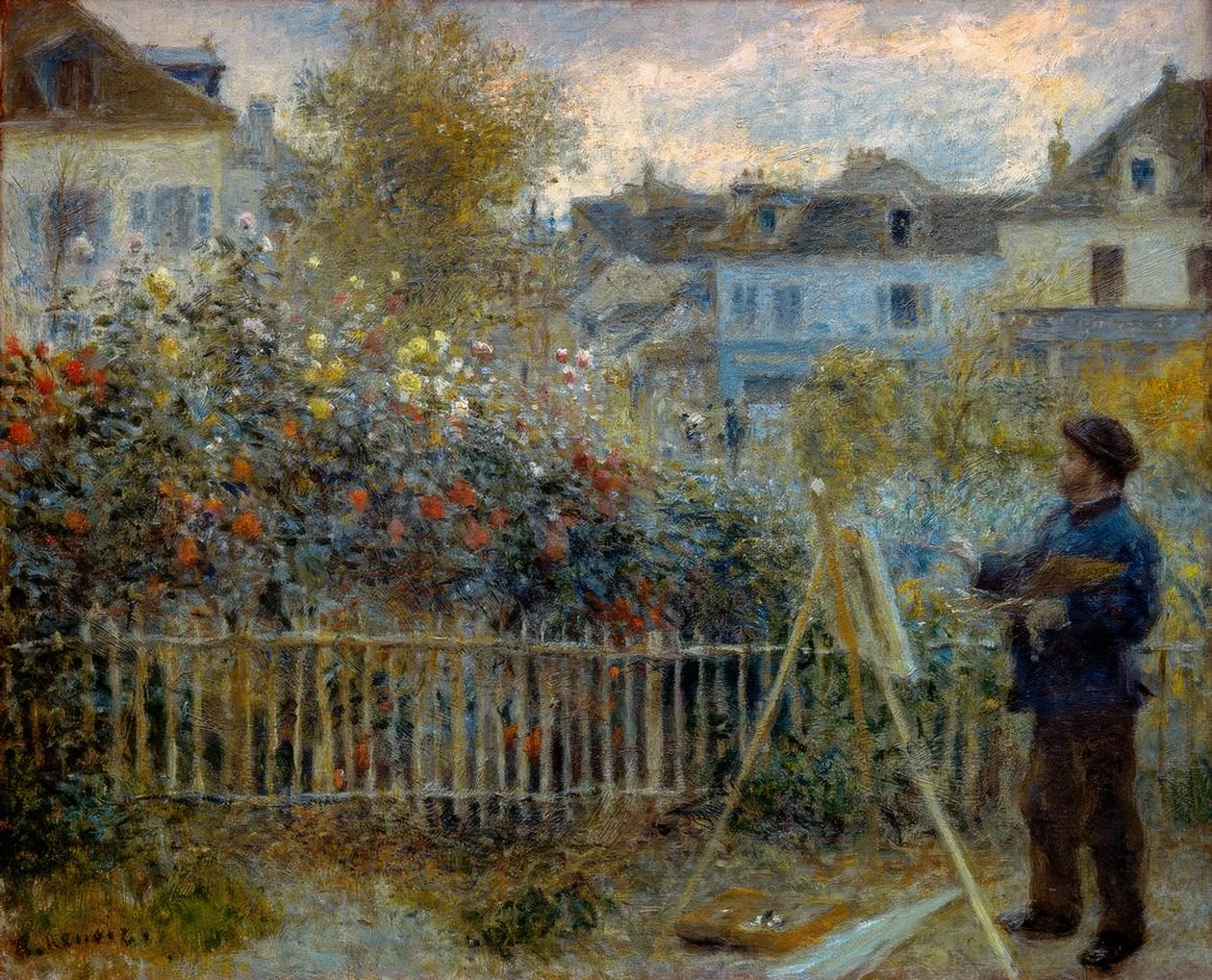 Obraz Moneta w swoim ogrodzie w Argenteuil autorstwa Pierre Auguste Renoir