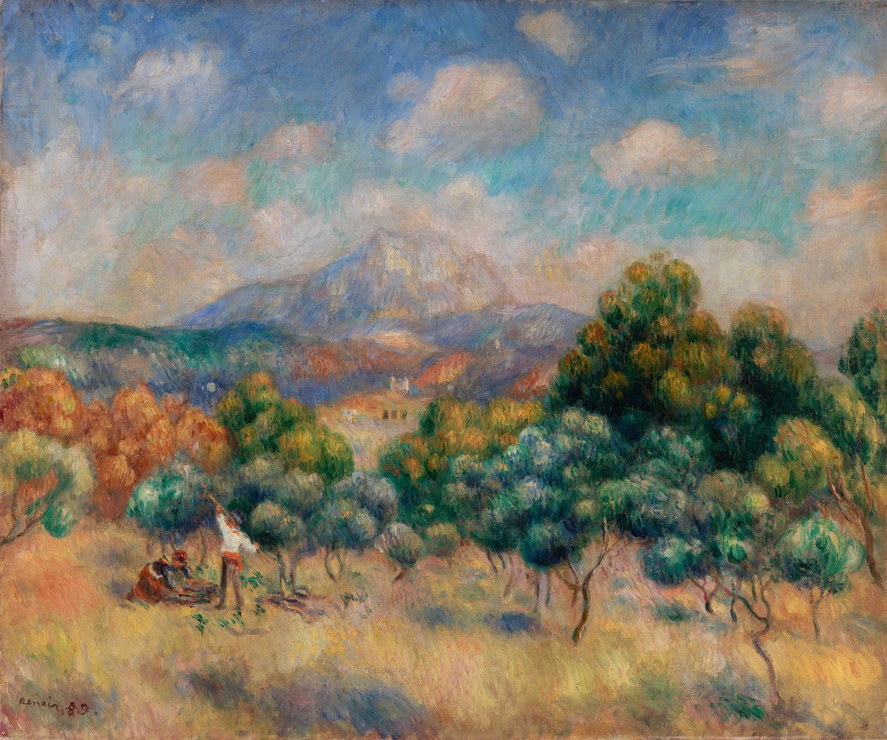 Góra Sainte-Victoire (krajobraz) autorstwa Pierre Auguste Renoir
