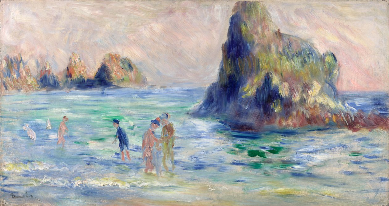 Zatoka Moulin Huet, Guernsey, ca. 1883 autorstwa Pierre Auguste Renoir