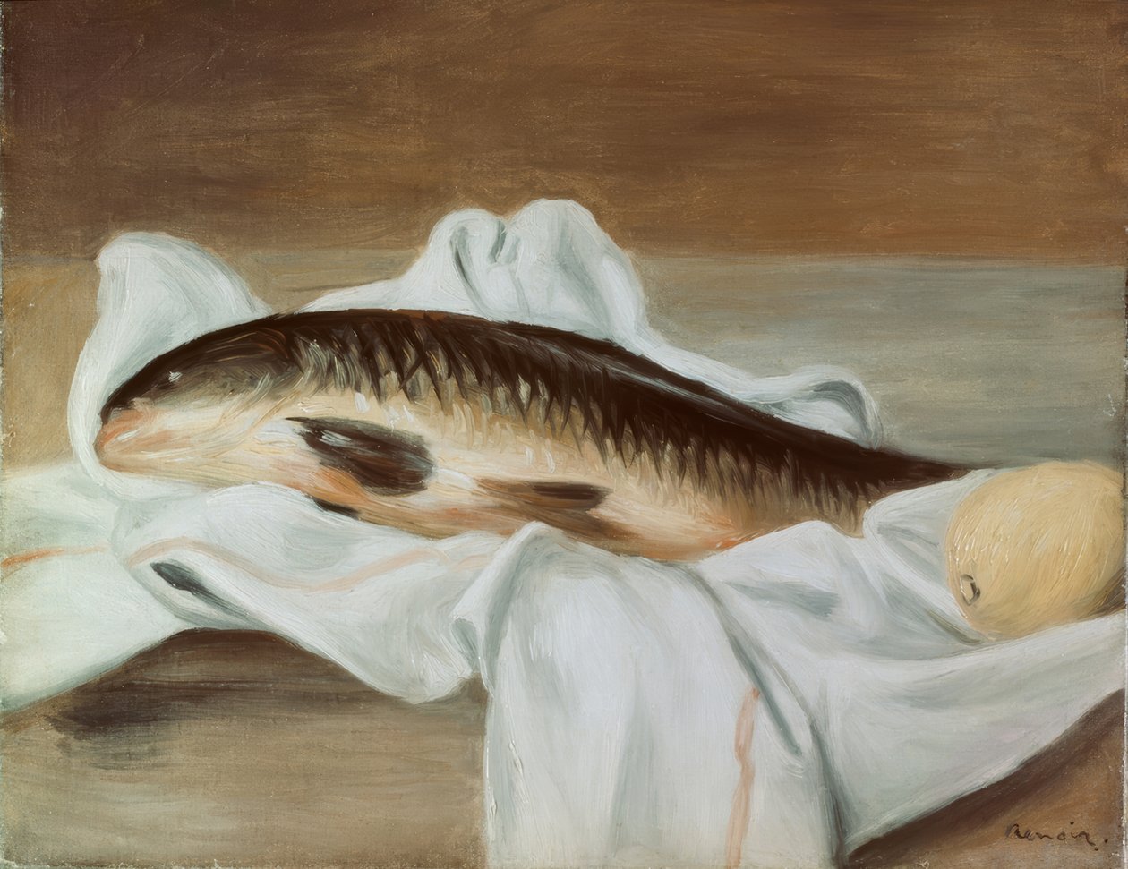 Martwa natura z rybami autorstwa Pierre Auguste Renoir