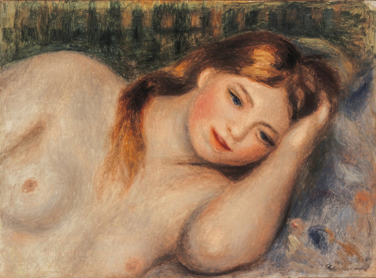 Naga młoda dziewczyna leżąca w biuście, 1905 autorstwa Pierre Auguste Renoir