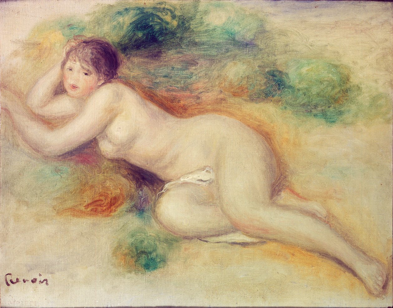 Akt dziewczyny, 1880-1889 autorstwa Pierre Auguste Renoir