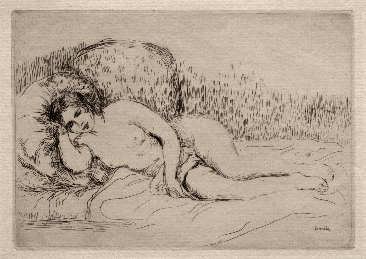 Naga kobieta leżąca autorstwa Pierre Auguste Renoir