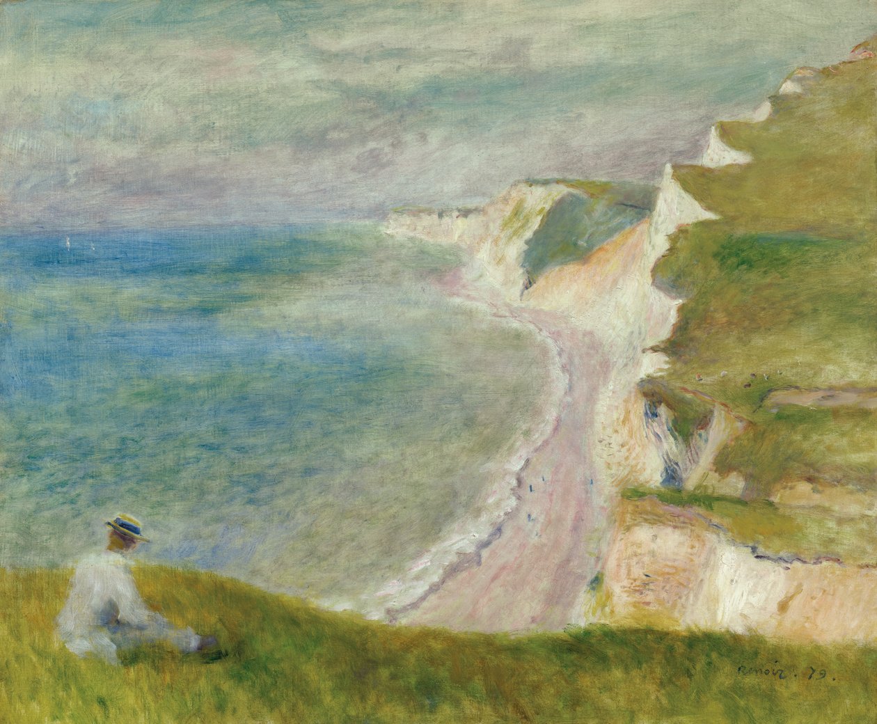 Na klifie autorstwa Pierre Auguste Renoir