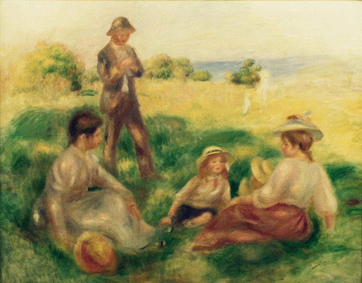 Krajobraz w Bernaval z postaciami autorstwa Pierre-Auguste Renoir