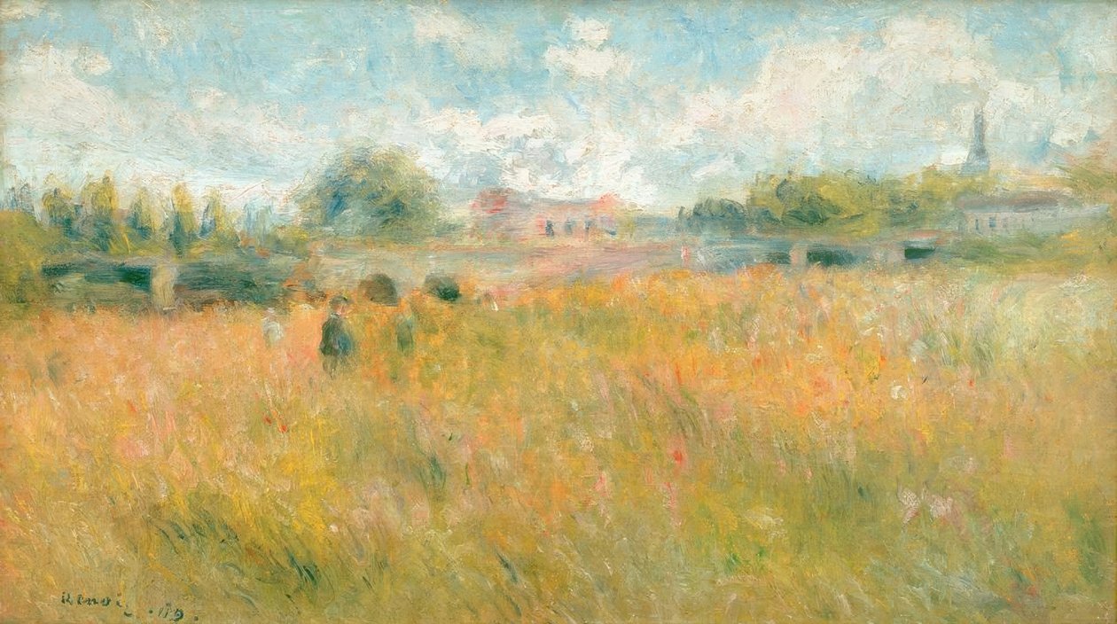 Krajobraz wzdłuż Sekwany w Rueil autorstwa Pierre Auguste Renoir