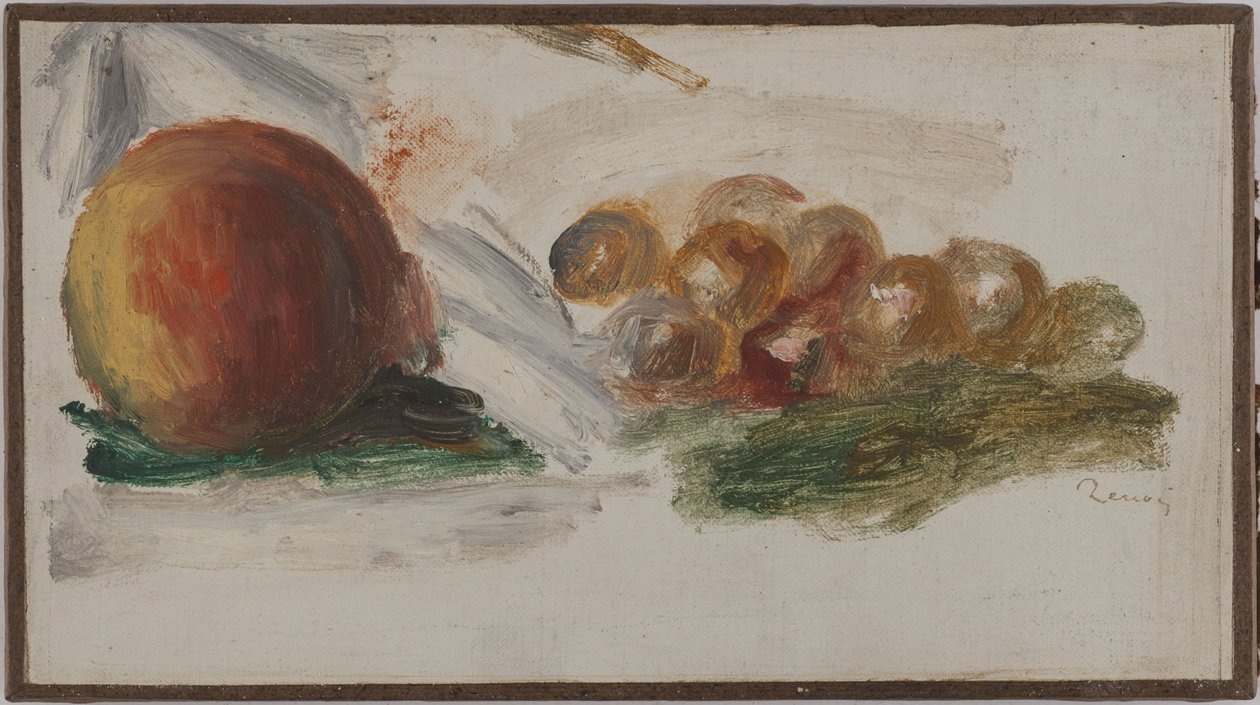 Brzoskwinie i winogrona, ok. 1914 (olej na papierze na płótnie) autorstwa Pierre Auguste Renoir