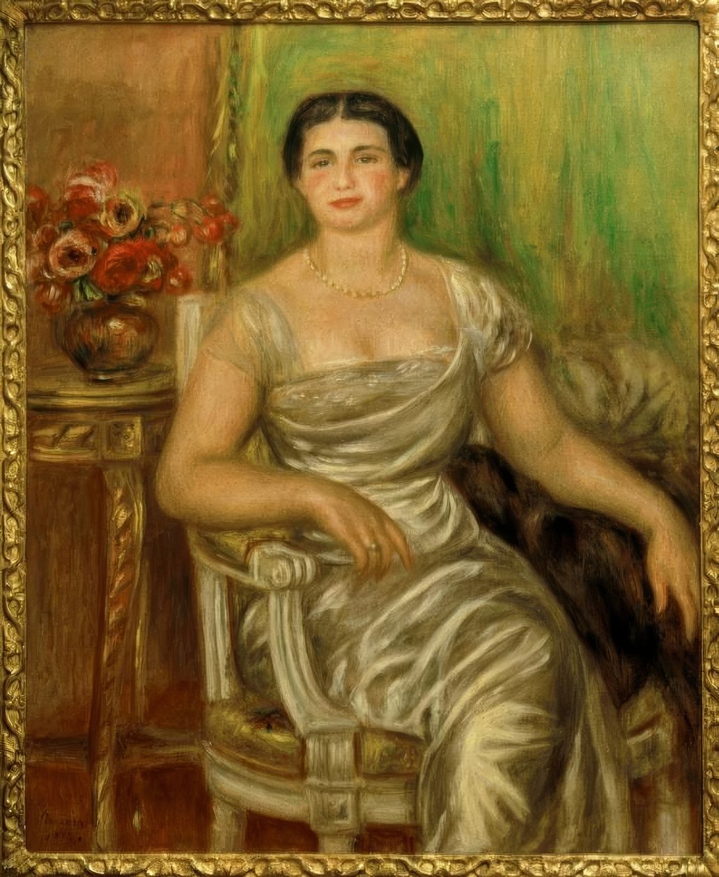 Portret poety Alice Vallières-Merzbach autorstwa Pierre Auguste Renoir