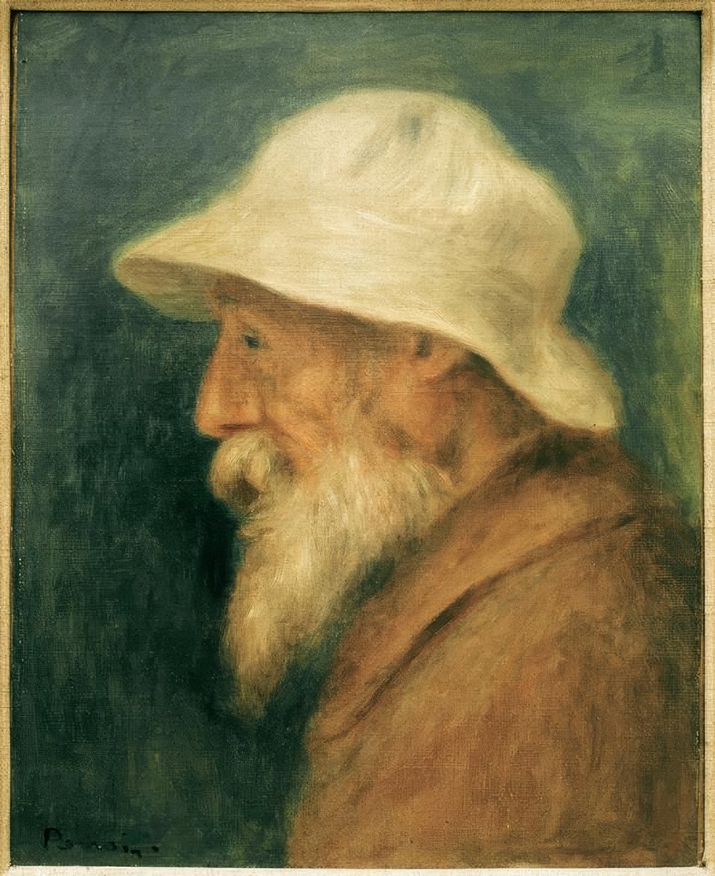 Portret artysty w białym kapeluszu autorstwa Pierre Auguste Renoir