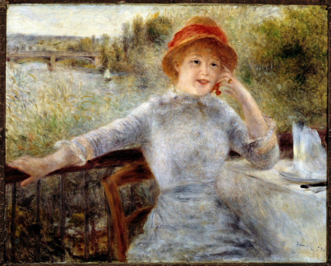 Portret Alphonsine Fournaise - olej na płótnie autorstwa Pierre Auguste Renoir