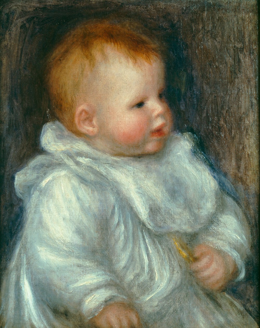 Portret Coco na niebieskim tle autorstwa Pierre Auguste Renoir
