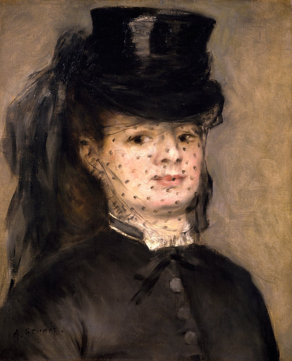 Portret Madame Darras, z domu Henriette Oudiette, żony kapitana Paula Darrasa (Studium dla Amazonii z 1873 r.) autorstwa Pierre Auguste Renoir
