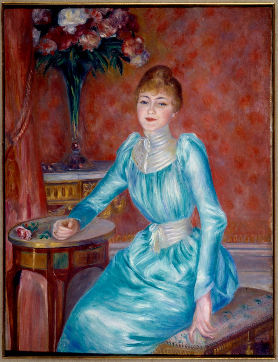 Portret pani de Bonnieres. Henriette de Bonnieres (1854-1906), żona powieściopisarza i krytyka Figara Roberta de Bonnieres (1850-1905). Obraz Pierre