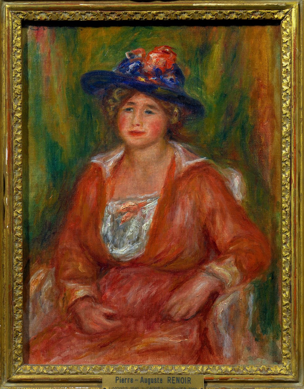 Portret siedzącej kobiety Obraz Pierre Auguste Renoir (1841-1919) Dim 0,35 x 0,27 m Paris musee du Louvre Obowiązkowa wzmianka: Donation Helene et Victor Lyon autorstwa Pierre Auguste Renoir