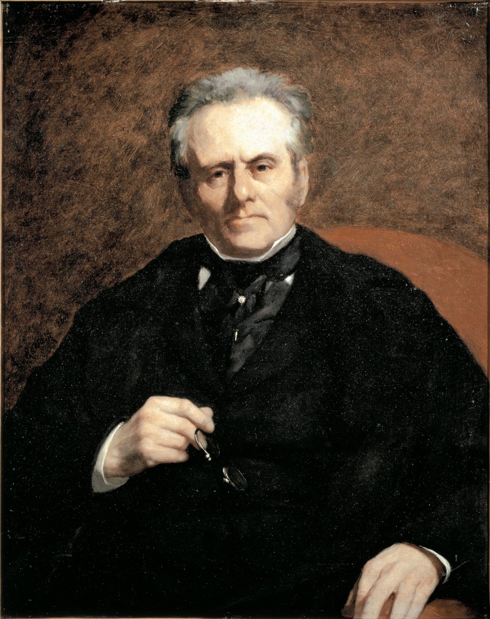 Portret Williama Sisleya (1799-1871). Ojciec malarza Alfreda Sisleya. Obraz Pierre Auguste Renoir (Pierre-Auguste autorstwa Pierre Auguste Renoir