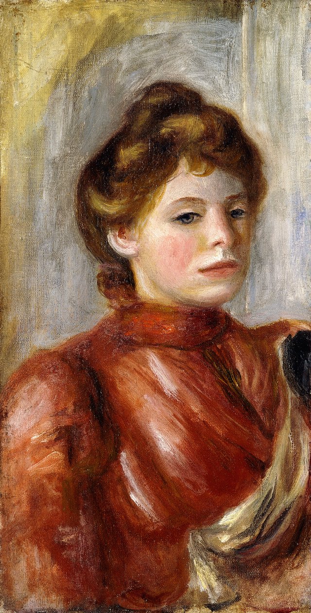 Portret kobiety; Portret kobiety, 1891-1892 autorstwa Pierre Auguste Renoir