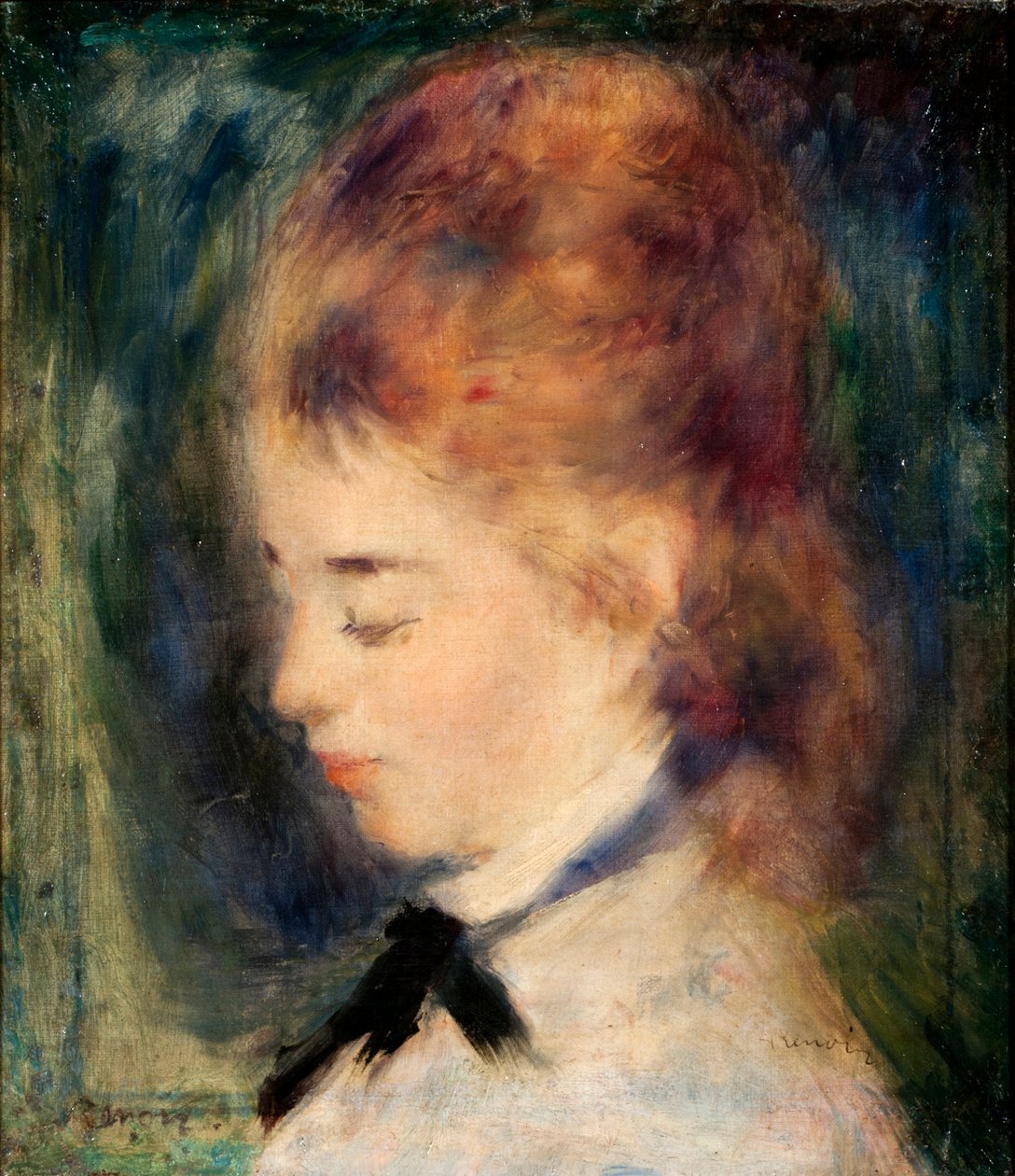 Portret dziewczynki (olej na płótnie) autorstwa Pierre Auguste Renoir