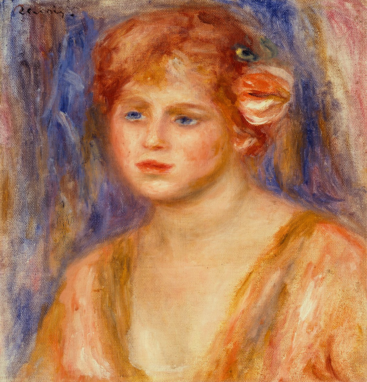 Portret młodej dziewczyny autorstwa Pierre Auguste Renoir