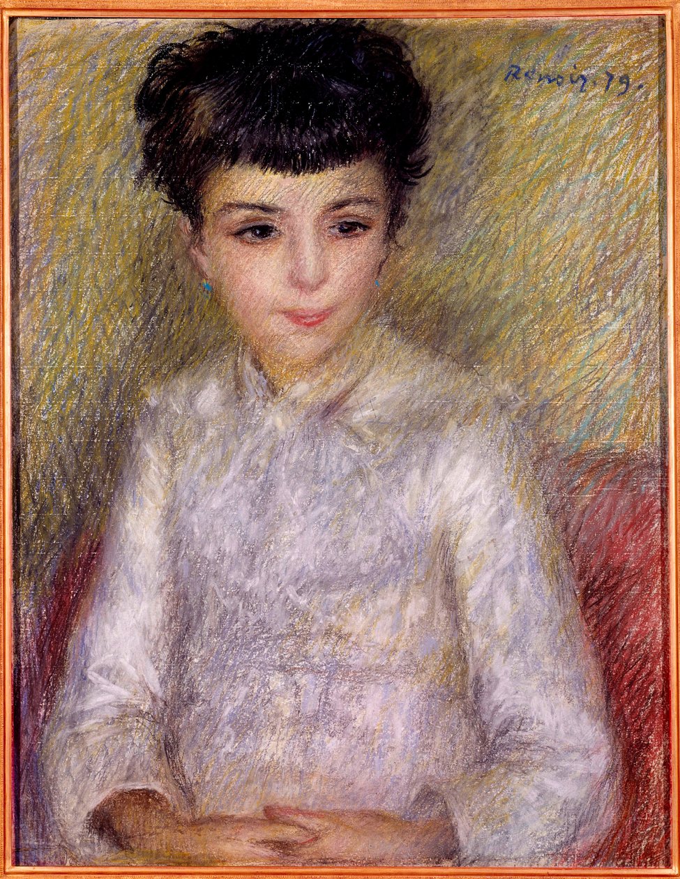 Portret młodej dziewczyny. Obraz Pierre Auguste Renoir (1841-1919) autorstwa Pierre Auguste Renoir
