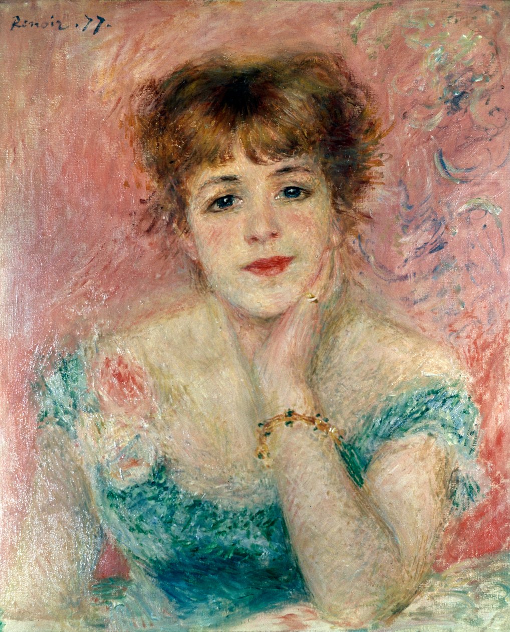 Portret aktorki Jeanne Samary, 1877. autorstwa Pierre Auguste Renoir