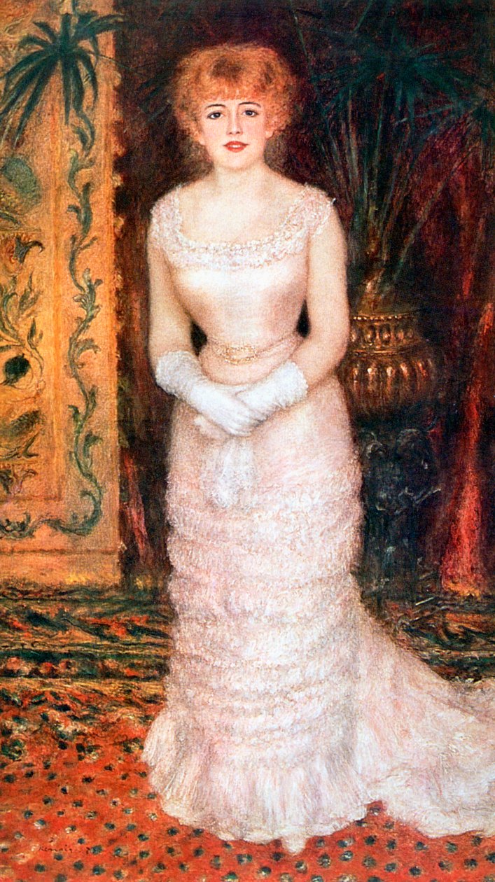 Portret aktorki Jeanne Samary, 1878 autorstwa Pierre Auguste Renoir