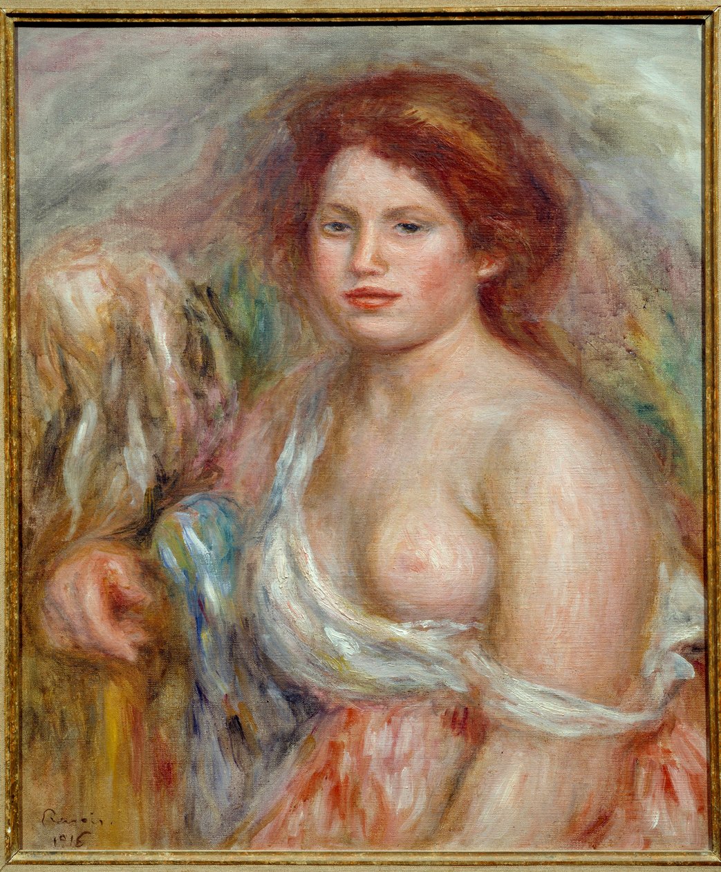 Portret modelki w popiersiu Obraz Pierre Auguste Renoir autorstwa Pierre Auguste Renoir
