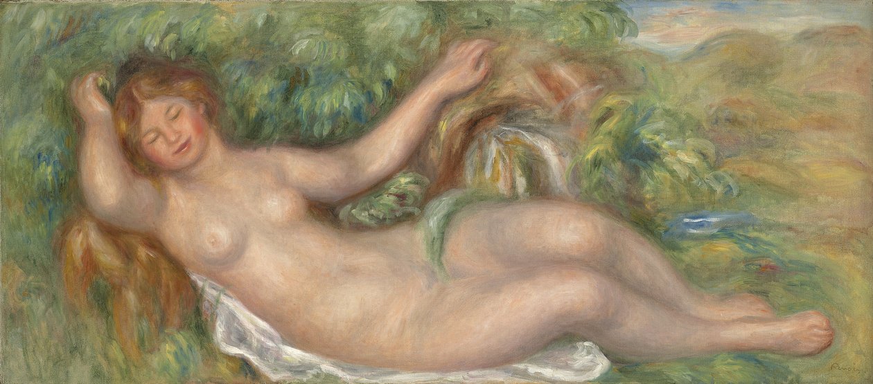 Leżąca nago; Źródło, 1902 autorstwa Pierre Auguste Renoir