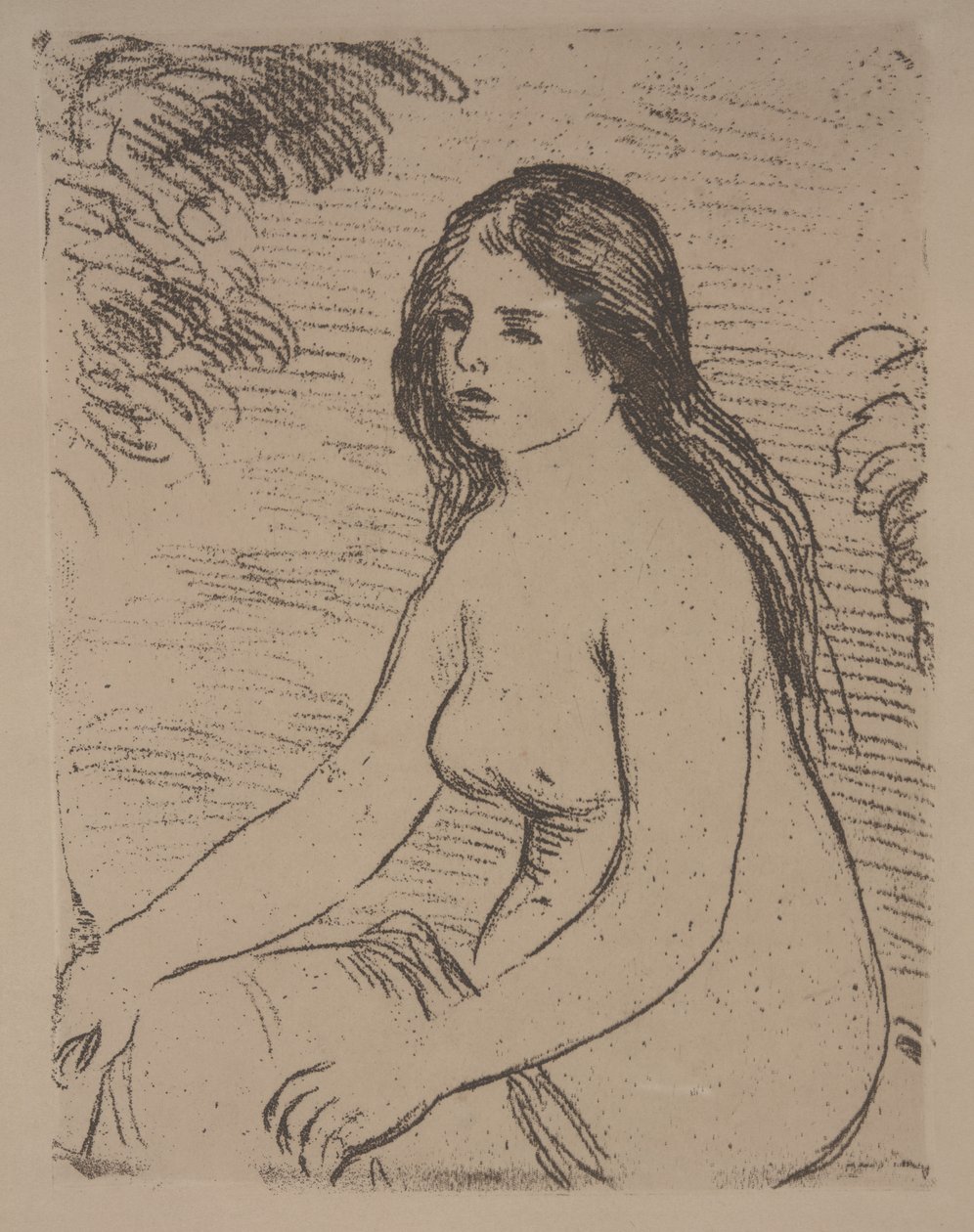 Siedząca kobieta nago autorstwa Pierre Auguste Renoir