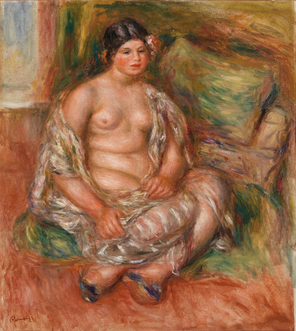 Siedząca odaliska autorstwa Pierre Auguste Renoir
